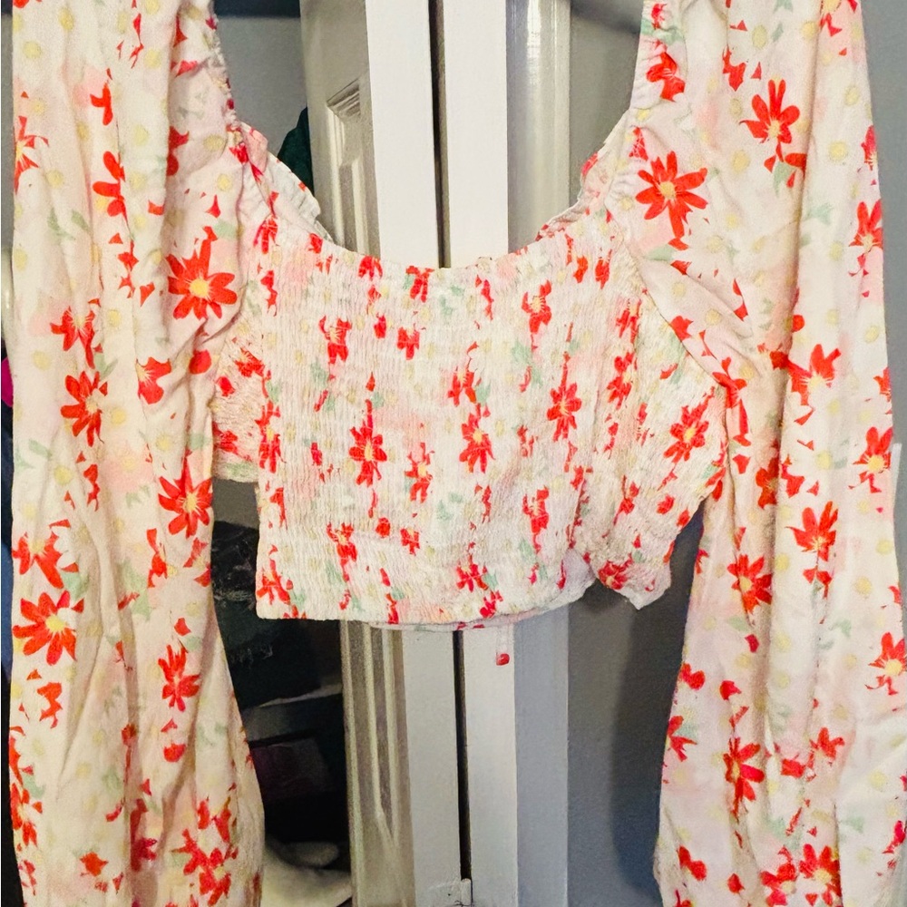 Floral Smocked Women's Top